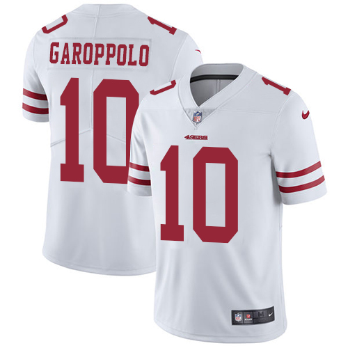 San Francisco 49ers Limited White Men 10 Jimmy Garoppolo Road NFL Jersey Vapor Untouchable